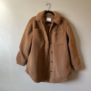 Old Navy Brown Teddy Jacket Oversized Plush